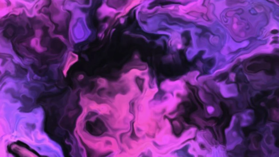 Violet and pink noise patterns forming curling streams.